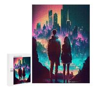 Jigsaw Puzzle for Adults 500 PCS Neon Night Dream for Two Teenagers Puzzles Relaxing Games Presents for Women Unique Gifts for Birthday And Christmas 500 PCS