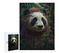 Jigsaw Puzzle for Adults 500 PCS Panda Flowers Plants Magic Teenagers Puzzles Brain Teaser Game Analysis And Logic for Is Ideal As A Gift 500 PCS