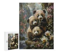 Jigsaw Puzzle for Adults 500 PCS Panda Paradise Teenagers Puzzles Relaxing Games Presents for Women Unique Gifts for Birthday And Christmas 500 PCS