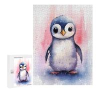 Jigsaw Puzzle for Adults 500 PCS Penguin Watercolor Teenagers Puzzles Brain Teaser Game Analysis And Logic for Is Ideal As A Gift 500 PCS
