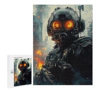 Jigsaw Puzzle for Adults 500 PCS Post-Apocalyptic Warrior Armor Puzzle For Teenagers Difficult Hard Wishlist with Santa Claus Challenging Family Fun Game 500 PCS