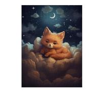 Jigsaw Puzzle for Adults 500 PCS Red Fox Dreaming Puzzles for Adults Anti-Stress Toys Precision Cutting Unique Gifts for Birthday And Christmas 500 PCS