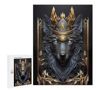 Jigsaw Puzzle for Adults 500 PCS Royal Crown Wolf Art Deco Adult Jigsaw Hands-on Game Wall Decoration Birthday And Unique Gifts 500 PCS