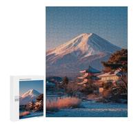 Jigsaw Puzzle for Adults 500 PCS Snowy Mountain Zen Temple Jigsaws for Adults Puzzle Difficult Challenge Difficult And Challenge Brainteaser Family Games 500 PCS