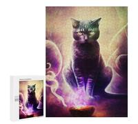 Jigsaw Puzzle for Adults 500 PCS Spiritual Healer Cat Teenagers Puzzles Brain Teaser Game Analysis And Logic for Is Ideal As A Gift 500 PCS