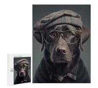 Jigsaw Puzzle for Adults 500 PCS Stylish Dog Portrait -3 Jigsaw Brain Teaser Game Precision Cutting Parent-child Interaction 500 PCS