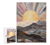 Jigsaw Puzzle for Adults 500 PCS Sunrise Over Mountains Jigsaw Brain Teaser Game Precision Cutting Parent-child Interaction 500 PCS