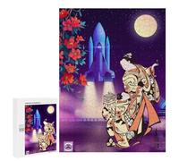 Jigsaw Puzzle for Adults 500 PCS Synthwave Ukiyoe 3 Teenagers Puzzles Family Games Difficult Hard for Is Ideal As A Gift 500 PCS