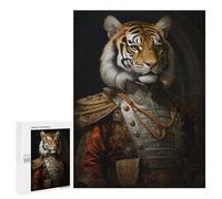 Jigsaw Puzzle for Adults 500 PCS Tiger King Painting Style Teenagers Puzzles Relaxing Games Presents for Women Unique Gifts for Birthday And Christmas 500 PCS