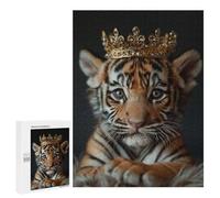 Jigsaw Puzzle for Adults 500 PCS Tiger Pastel Crown Teenagers Puzzles Brain Teaser Game Analysis And Logic for Is Ideal As A Gift 500 PCS