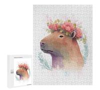 Jigsaw Puzzle for Adults 500 PCS Watercolor Capybara Art Adult Jigsaw Hands-on Game Wall Decoration Birthday And Unique Gifts 500 PCS