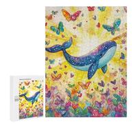 Jigsaw Puzzle for Adults 500 PCS Whale And Butterfly Fantasy Jigsaws for Adults Puzzle Difficult Challenge Difficult And Challenge Brainteaser Family Games 500 PCS