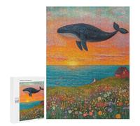 Jigsaw Puzzle for Adults 500 PCS Whale Watching Fantasy-1 Jigsaws for Adults Puzzle Difficult Challenge Difficult And Challenge Brainteaser Family Games 500 PCS