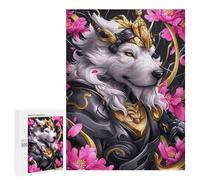Jigsaw Puzzle for Adults 500 PCS White Goldendoo Dog Samurai Puzzle for Adults Family Games But Fun And Humorous Difficult And Challenge 500 PCS
