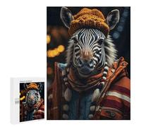 Jigsaw Puzzle for Adults 500 PCS Zebras Striped Cheer Jigsaw for Adults Anti-Stress Toys Enhance Memory Birthday And Unique Gifts 500 PCS