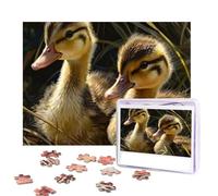 Jigsaw Puzzle for Adults 500 Pieces Personalized Photos Puzzles Little Duck in Tall Grass Puzzles with Storage Bag Challenging Picture Puzzle for Home Decor Family Wedding