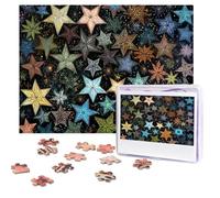 Jigsaw Puzzle for Adults 500 Pieces Personalized Photos Puzzles Stars Eastern Puzzles with Storage Bag Challenging Picture Puzzle for Home Decor Family Wedding