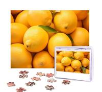Jigsaw Puzzle for Adults 500 Pieces Personalized Photos Puzzles Yellow Ripe Lemon Puzzles with Storage Bag Challenging Picture Puzzle for Home Decor Family Wedding