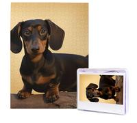 Jigsaw Puzzle for Adults 500 Pieces Wooden Puzzle Modern Art Puzzle A Cute Dachshund Challenging Puzzles Custom Picture Puzzle Personalized Photo Puzzle for Gift Family