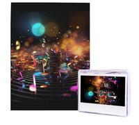Jigsaw Puzzle for Adults 500 Pieces Wooden Puzzle Modern Art Puzzle Colorful Music Notes Challenging Puzzles Custom Picture Puzzle Personalized Photo Puzzle for Gift Family