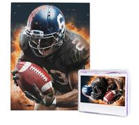 Jigsaw Puzzle for Adults 500 Pieces Wooden Puzzle Modern Art Puzzle Cool American Football Challenging Puzzles Custom Picture Puzzle Personalized Photo Puzzle for Gift Family