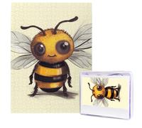 Jigsaw Puzzle for Adults 500 Pieces Wooden Puzzle Modern Art Puzzle Cute Bee Challenging Puzzles Custom Picture Puzzle Personalized Photo Puzzle for Gift Family
