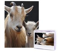 Jigsaw Puzzle for Adults 500 Pieces Wooden Puzzle Modern Art Puzzle Cute Goat Challenging Puzzles Custom Picture Puzzle Personalized Photo Puzzle for Gift Family