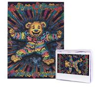 Jigsaw Puzzle for Adults 500 Pieces Wooden Puzzle Modern Art Puzzle Grateful Dancing Bear Challenging Puzzles Custom Picture Puzzle Personalized Photo Puzzle for Gift Family