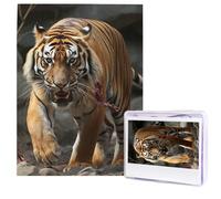 Jigsaw Puzzle for Adults 500 Pieces Wooden Puzzle Modern Art Puzzle Malayan Tiger Challenging Puzzles Custom Picture Puzzle Personalized Photo Puzzle for Gift Family