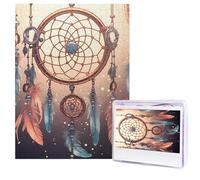 Jigsaw Puzzle for Adults 500 Pieces Wooden Puzzle Modern Art Puzzle Native American Dream Catcher Challenging Puzzles Custom Picture Puzzle Personalized Photo Puzzle for Gift Family