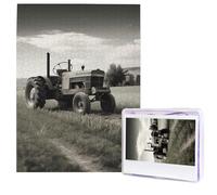 Jigsaw Puzzle for Adults 500 Pieces Wooden Puzzle Modern Art Puzzle Tractor Agriculture Tranquil Challenging Puzzles Custom Picture Puzzle Personalized Photo Puzzle for Gift Family