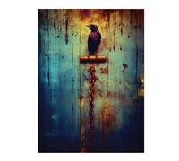 Jigsaw Puzzle for Adults 52x38cm/1000pcs Abstract Raven Art Jigsaw for Adults Hands-on Game Wall Decoration Parent-child Interaction 52x38cm/1000pcs