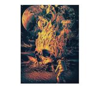 Jigsaw Puzzle for Adults 52x38cm/1000pcs Astronaut Faces Fiery Skull on Alien Planet Puzzles for Adults Relax Games Enhance Memory Difficult And Challenge 52x38cm/1000pcs