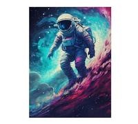 Jigsaw Puzzle for Adults 52x38cm/1000pcs Astronaut in Space Surfer Jigsaw for Adults Relax Games For Family Fun Parent-child Interaction 52x38cm/1000pcs