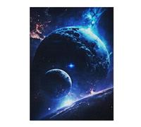 Jigsaw Puzzle for Adults 52x38cm/1000pcs Blue Outer Space Jigsaw for Adults Hands-on Game Wall Decoration Parent-child Interaction 52x38cm/1000pcs