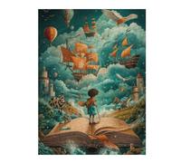 Jigsaw Puzzle for Adults 52x38cm/1000pcs Book Pirate Ship Sky Jigsaw for Adults Relax Games For Family Fun Parent-child Interaction 52x38cm/1000pcs