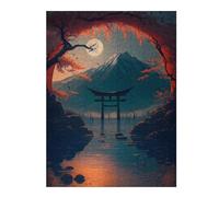 Jigsaw Puzzle for Adults 52x38cm/1000pcs Cherry Blossom Torii Gate Puzzle for Adults Family Game Home Decoration Birthday And Unique Gifts 52x38cm/1000pcs