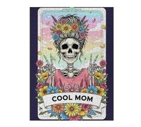 Jigsaw Puzzle for Adults 52x38cm/1000pcs Cool Mom Skeleton with Flowers Jigsaws for Adults Toy Wall Decor Precision Cutting Parent-child Interaction 52x38cm/1000pcs