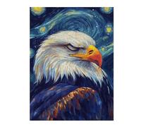 Jigsaw Puzzle for Adults 52x38cm/1000pcs Eagle in Starry Night Jigsaw for Adults Relaxing Games Stress Reliever Unique Gifts for Birthday And Christmas 52x38cm/1000pcs