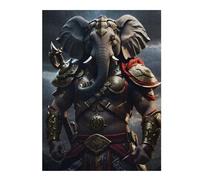Jigsaw Puzzle for Adults 52x38cm/1000pcs Elephant Armor Kingdom Jigsaw for Adults Hands-on Game Wall Decoration Parent-child Interaction 52x38cm/1000pcs