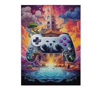 Jigsaw Puzzle for Adults 52x38cm/1000pcs Fantasy Game Controller Artwork -5 Puzzles for Adults Relax Games Enhance Memory Difficult And Challenge 52x38cm/1000pcs
