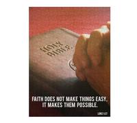 Jigsaw Puzzle for Adults 52x38cm/1000pcs Holy Bible Quote Jigsaw for Adults Hands-on Game Wall Decoration Parent-child Interaction 52x38cm/1000pcs