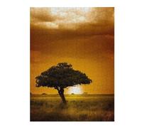 Jigsaw Puzzle for Adults 52x38cm/1000pcs Lonely Tree at Sunset Puzzles for Adults Relax Games Enhance Memory Difficult And Challenge 52x38cm/1000pcs