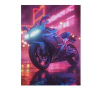 Jigsaw Puzzle for Adults 52x38cm/1000pcs Motorcycle Aesthetic Neon Jigsaw for Adults Relaxing Games Stress Reliever Unique Gifts for Birthday And Christmas 52x38cm/1000pcs