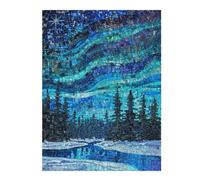 Jigsaw Puzzle for Adults 52x38cm/1000pcs Northern Lights Mosaic Jigsaws for Adults Toy Wall Decor Precision Cutting Parent-child Interaction 52x38cm/1000pcs