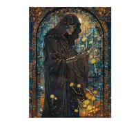 Jigsaw Puzzle for Adults 52x38cm/1000pcs Reaper Dandelion Skull Jigsaw for Adults Hands-on Game Wall Decoration Parent-child Interaction 52x38cm/1000pcs