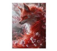 Jigsaw Puzzle for Adults 52x38cm/1000pcs Red Fox Fantasy Jigsaw for Adults Hands-on Game Wall Decoration Parent-child Interaction 52x38cm/1000pcs