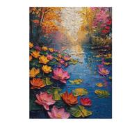 Jigsaw Puzzle for Adults 52x38cm/1000pcs Rivers Roses Sunset Jigsaw for Adults Hands-on Game Wall Decoration Parent-child Interaction 52x38cm/1000pcs