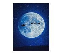 Jigsaw Puzzle for Adults 52x38cm/1000pcs Santas Sleigh on Christmas Eve Jigsaw for Adults Hands-on Game Wall Decoration Parent-child Interaction 52x38cm/1000pcs