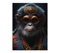 Jigsaw Puzzle for Adults 52x38cm/1000pcs Steampunk Ape Monkey Jigsaw for Adults Hands-on Game Wall Decoration Parent-child Interaction 52x38cm/1000pcs